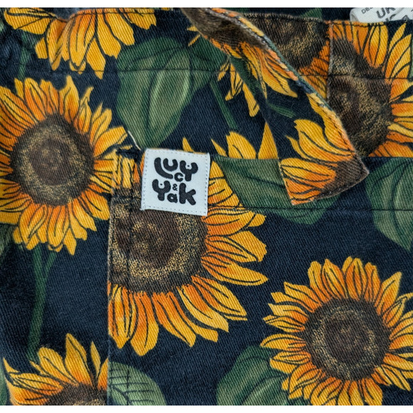 Lucy & Yak Overalls Womens12 Long Sunflower Organic Cotton Boho Kidcore Garden - Picture 6 of 11